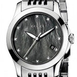  Shop Authentic Gucci G Timeless Diamonds Mother of Pearl Black Dial Silver Steel Strap Watch For Women - YA126505 - Luxxuri