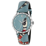  Shop Authentic Gucci G Timeless Quartz Blue Dial Blue Leather Strap Watch For Men - YA1264080 - Luxxuri