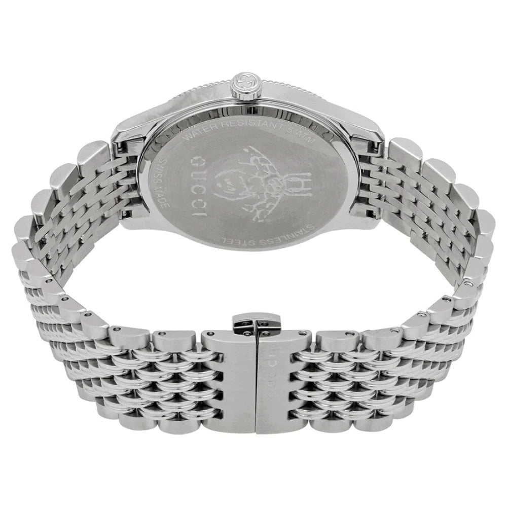  Shop Authentic Gucci G Timeless Quartz Silver Dial Silver Steel Strap Watch For Women - YA1264153 - Luxxuri