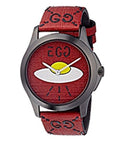  Shop Authentic Gucci G Timeless Ghost Red Dial Red Leather Strap Watch For Men - YA1264023 - Luxxuri