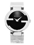 Shop Authentic Gucci G Interlocking Black Dial Silver Steel Strap Watch For Women - YA133307 - Luxxuri