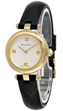  Shop Authentic Gucci Diamantissima Quartz Mother of Pearl Dial Black Leather Strap Watch for Women - YA141404 - Luxxuri