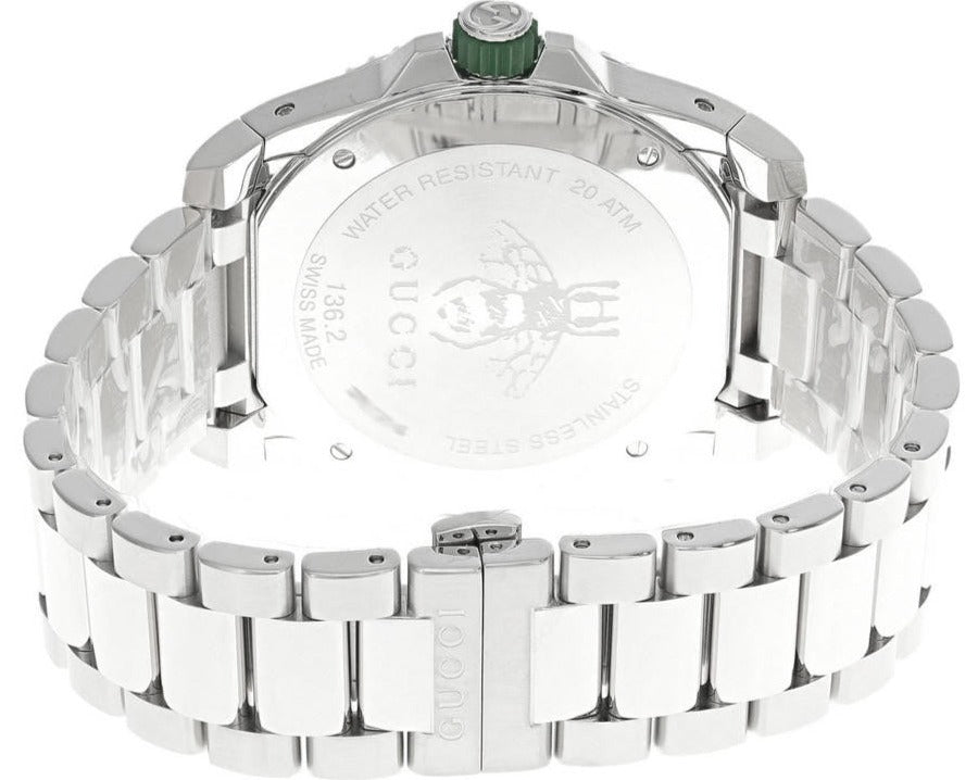  Shop Authentic Gucci Dive Quartz Green Dial Silver Steel Strap Watch For Men - YA136222 - Luxxuri