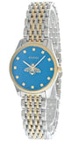  Shop Authentic Gucci G Timeless Quartz Blue Dial Two Tone Steel Strap Watch For Women - YA1265029 - Luxxuri