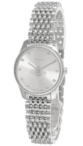  Shop Authentic Gucci G Timeless Quartz Silver Dial Silver Steel Strap Watch For Women - YA1265019 - Luxxuri