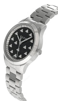  Shop Authentic Gucci G Timeless Quartz Black Dial Silver Steel Strap Watch for Women - YA1265034 - Luxxuri
