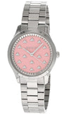  Shop Authentic Gucci G Timeless Quartz Pink Dial Silver Steel Strap Watch for Women - YA1265033 - Luxxuri