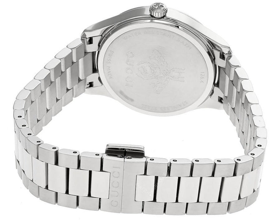  Shop Authentic Gucci G Timeless Quartz Pink Dial Silver Steel Strap Watch for Women - YA1265033 - Luxxuri
