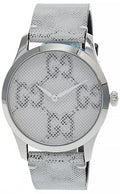  Shop Authentic Gucci G Timeless Quartz Grey Dial Grey Leather Strap Watch For Men - YA1264058 - Luxxuri