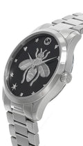  Shop Authentic Gucci G Timeless Quartz Black Dial Silver Steel Strap Watch For Women - YA1264136 - Luxxuri