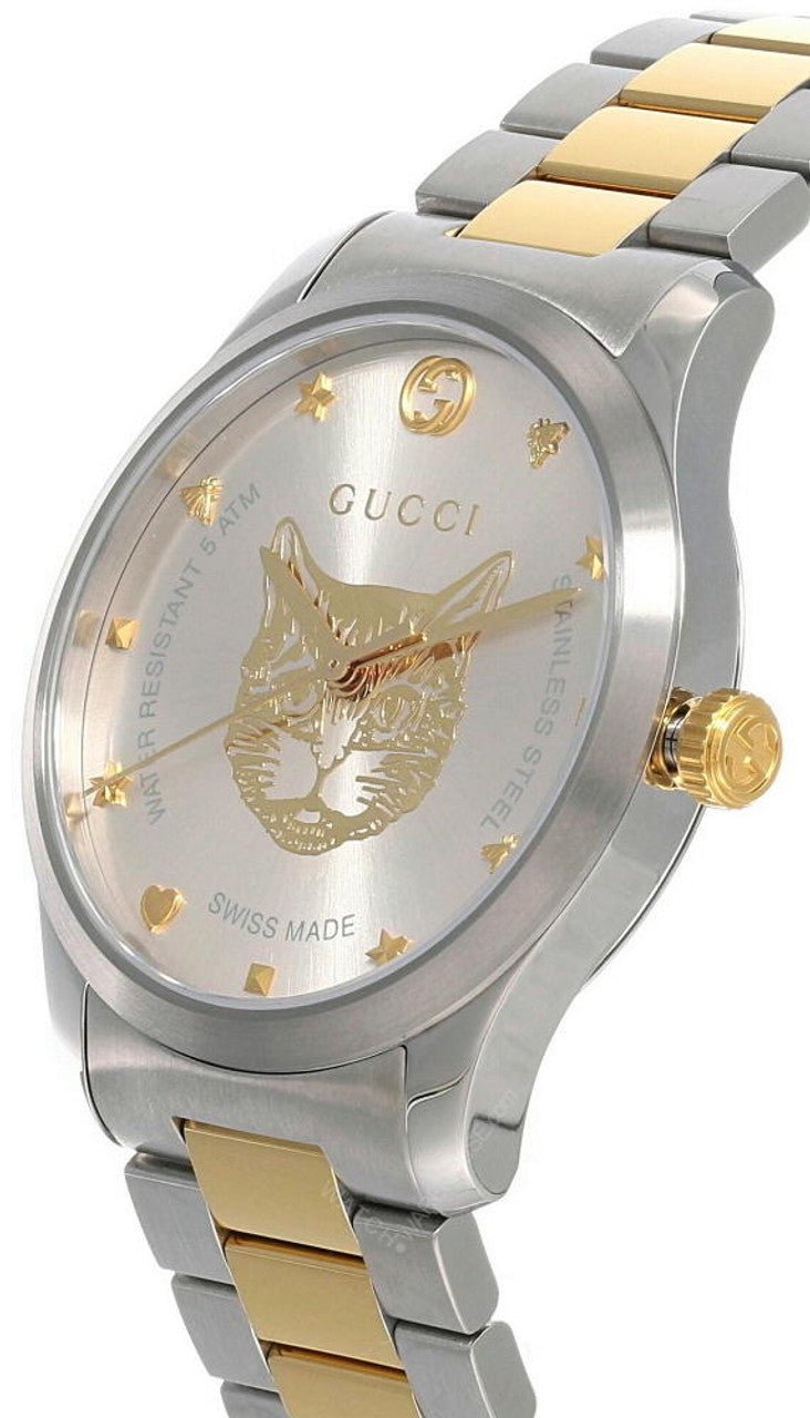  Shop Authentic Gucci G Timeless Silver Dial Two Tone Steel Strap Watch For Women - YA1264074 - Luxxuri