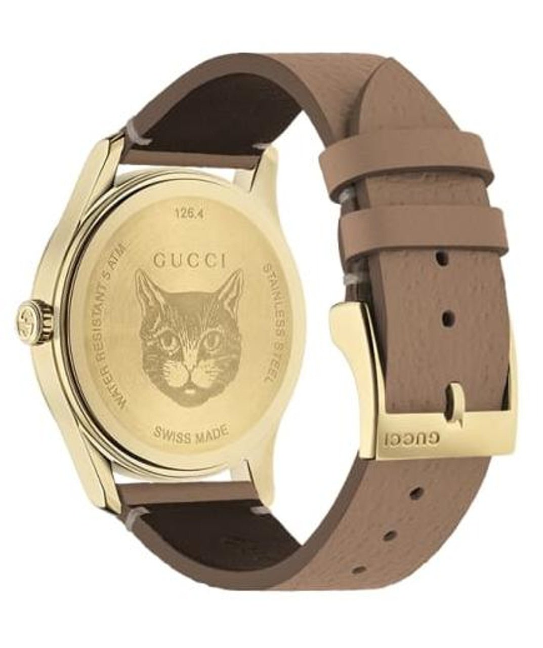 Shop Authentic Gucci G Timeless Butterfly Brown Dial Brown Leather Strap Watch For Women - YA1264063 - Luxxuri