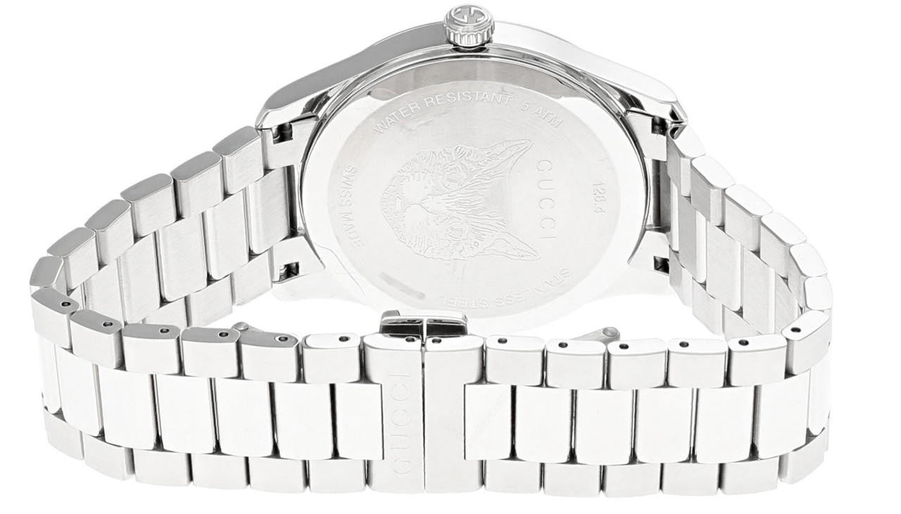 Shop Authentic Gucci G Timeless Quartz Mother of Pearl Pink Dial Silver Steel Strap Watch for Women - YA1264166 - Luxxuri