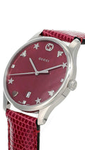  Shop Authentic Gucci G-Timeless Cherry Red Mother of Pearl Dial 27mm Watch For Women - YA126584 - Luxxuri