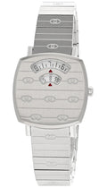  Shop Authentic Gucci Grip Quartz Silver Dial Silver Steel Strap Watch For Men - YA157501 - Luxxuri