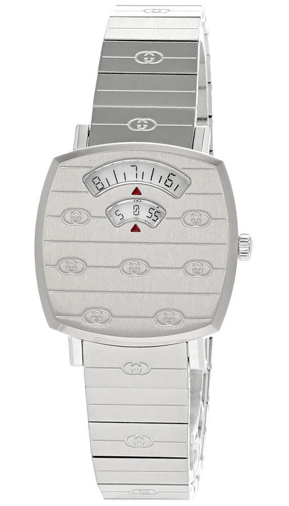  Shop Authentic Gucci Grip Quartz Silver Dial Silver Steel Strap Watch For Men - YA157501 - Luxxuri