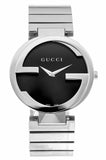  Shop Authentic Gucci G Interlocking Black Dial Silver Steel Strap Watch For Women - YA133307 - Luxxuri