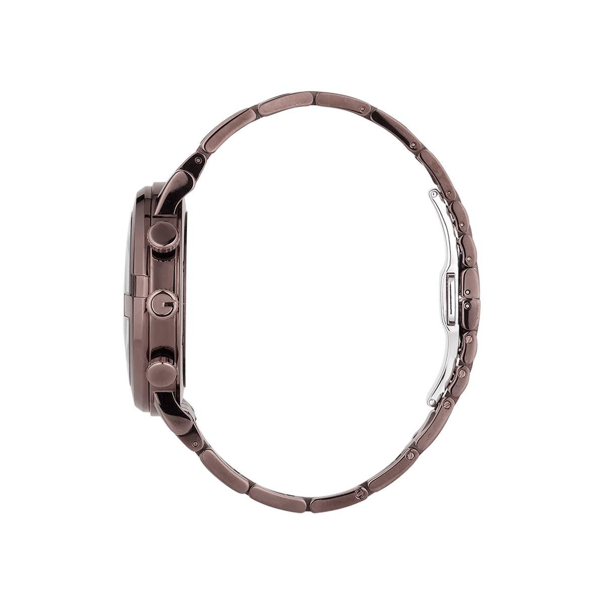  Shop Authentic Gucci G Chrono Brown Dial Brown Steel Strap Watch For Men - YA101341 - Luxxuri