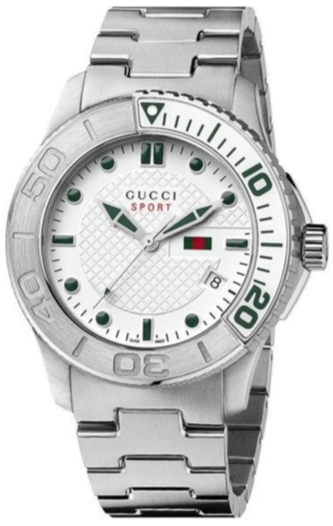  Shop Authentic Gucci G Timeless Silver Dial Silver Steel Strap Watch For Men - YA126232 - Luxxuri
