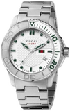  Shop Authentic Gucci G Timeless Silver Dial Silver Steel Strap Watch For Men - YA126232 - Luxxuri