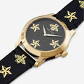  Shop Authentic Gucci G Timeless Bee Motif Black Dial Black Leather Strap Watch For Women - YA1264055 - Luxxuri