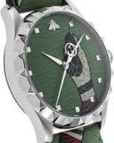  Shop Authentic Gucci G Timeless Le Marche Des Merveilles Green Dial Green Leather Strap Watch for Women - YA1264081 - Luxxuri