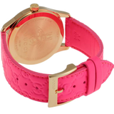  Shop Authentic Gucci G Timeless Quartz Pink Dial Pink Leather Strap Watch For Women - YA1264115 - Luxxuri