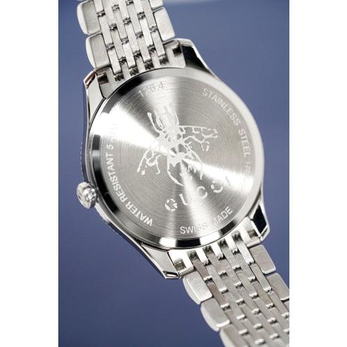  Shop Authentic Gucci G Timeless Quartz Silver Dial Silver Steel Strap Watch For Women - YA1264153 - Luxxuri