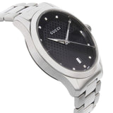 Shop Authentic Gucci G Timeless Diamonds Black Dial Silver Steel Strap Watch For Men - YA126456 - Luxxuri