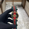  Shop Authentic Gucci G Timeless Quartz Green & Red Dial Green & Red NATO Strap Watch For Men - YA126487A - Luxxuri