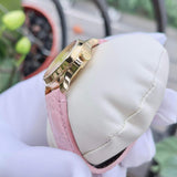  Shop Authentic Gucci G Timeless Quartz Pink Dial Pink Leather Strap Watch For Women - YA1265005 - Luxxuri