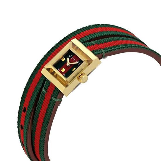 Gucci G-Frame Multicolored Red and Green Dial Watch For Women - YA128527