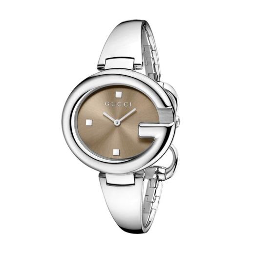  Shop Authentic Gucci Guccissima Brown Dial Silver Steel Strap Watch For Women - YA134302 - Luxxuri