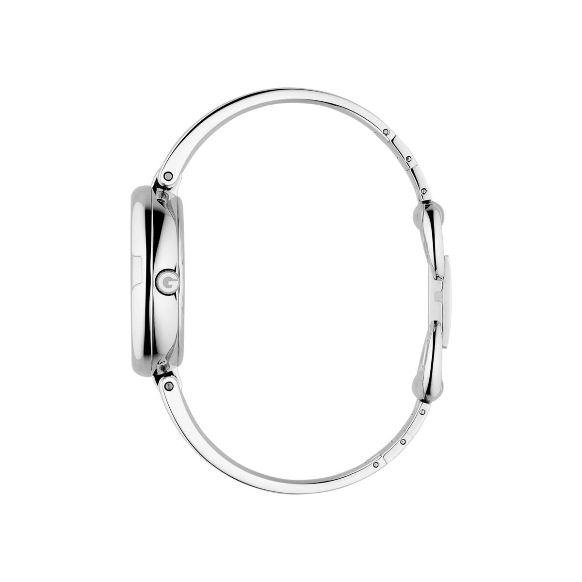  Shop Authentic Gucci Guccissima Diamonds Mother of Pearl Dial Silver Steel Strap Watch For Women - YA134303 - Luxxuri