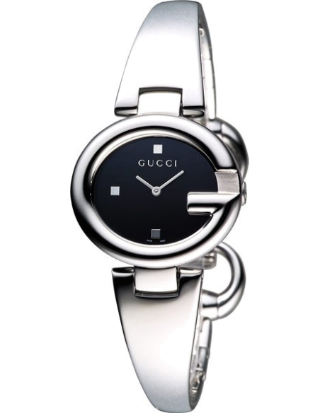  Shop Authentic Gucci Guccisima Quartz Black Dial Silver Steel Strap Watch For Women - YA134501 - Luxxuri