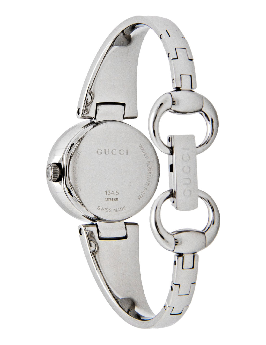 Gucci Guccisima Quartz Black Dial Silver Steel Strap Watch For Women - YA134501
