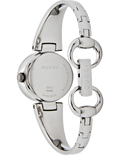  Shop Authentic Gucci Guccissima Diamonds Mother of Pearl Dial Silver Steel Strap Watch For Women - YA134504 - Luxxuri