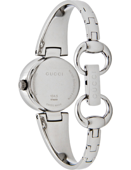  Shop Authentic Gucci Guccissima Diamonds Mother of Pearl Dial Silver Steel Strap Watch For Women - YA134504 - Luxxuri