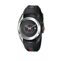  Shop Authentic Gucci Sync Quartz Black Dial Black Rubber Strap Watch For Men - YA137301 - Luxxuri