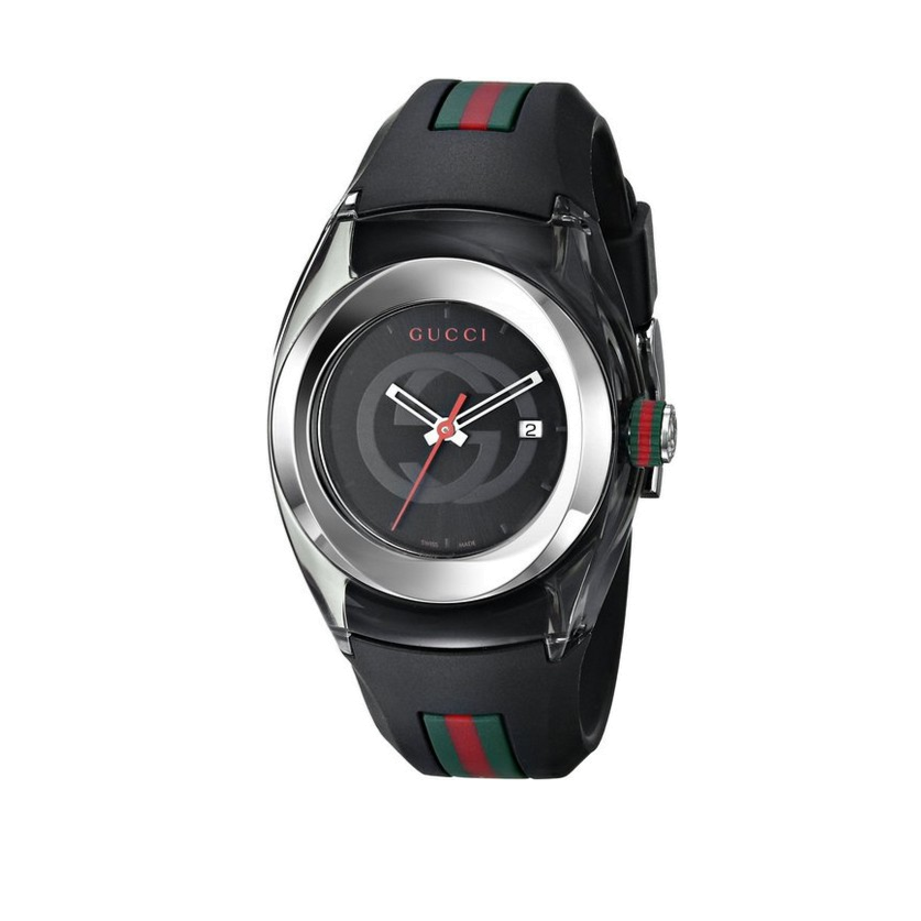  Shop Authentic Gucci Sync Quartz Black Dial Black Rubber Strap Watch For Men - YA137301 - Luxxuri