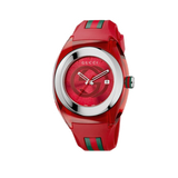 Shop Authentic Gucci Sync Quartz Red Dial Red Rubber Strap Watch For Women - YA137303 - Luxxuri