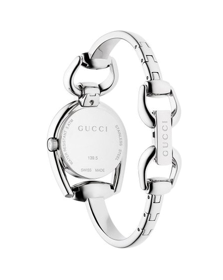  Shop Authentic Gucci Horsebit Collection Quartz Brown Dial Silver Steel Strap Watch For Women - YA139501 - Luxxuri