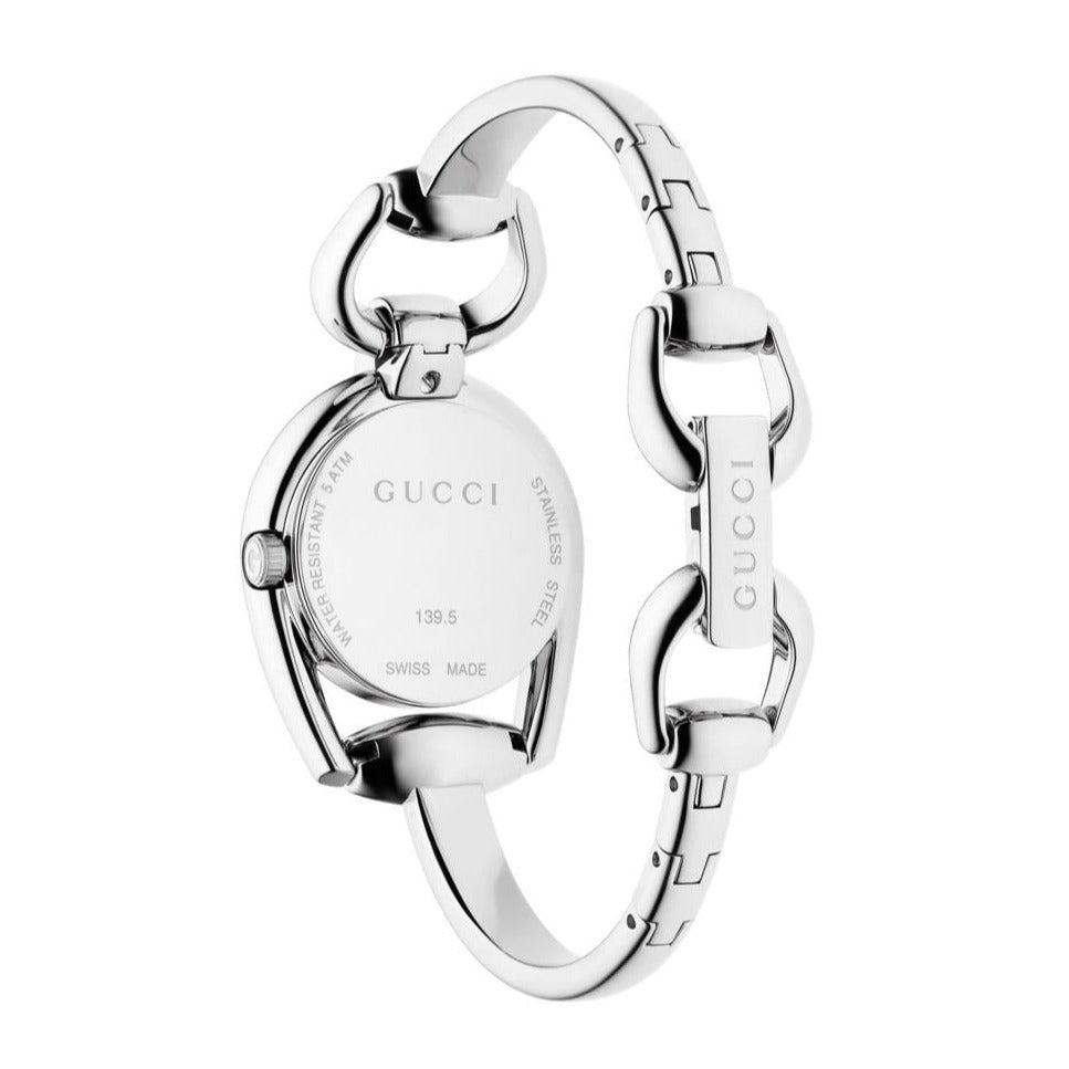  Shop Authentic Gucci Horsebit Quartz Red Dial Silver Steel Strap Watch For Women - YA139502 - Luxxuri