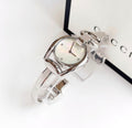  Shop Authentic Gucci Horsebit Collection Diamonds Mother of Pearl Dial Silver Steel Strap Watch For Women - YA139506 - Luxxuri