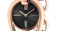  Shop Authentic Gucci Horsebit Collection Black Dial Rose Gold Steel Strap Watch For Women - YA139507 - Luxxuri