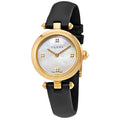  Shop Authentic Gucci Diamantissima Mother of Pearl Dial Black Leather Strap Watch For Women - YA141505 - Luxxuri