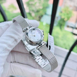  Shop Authentic Gucci Diamantissima Diamonds Mother of Pearl Dial Silver Mesh Bracelet Watch for Women - YA141512 - Luxxuri