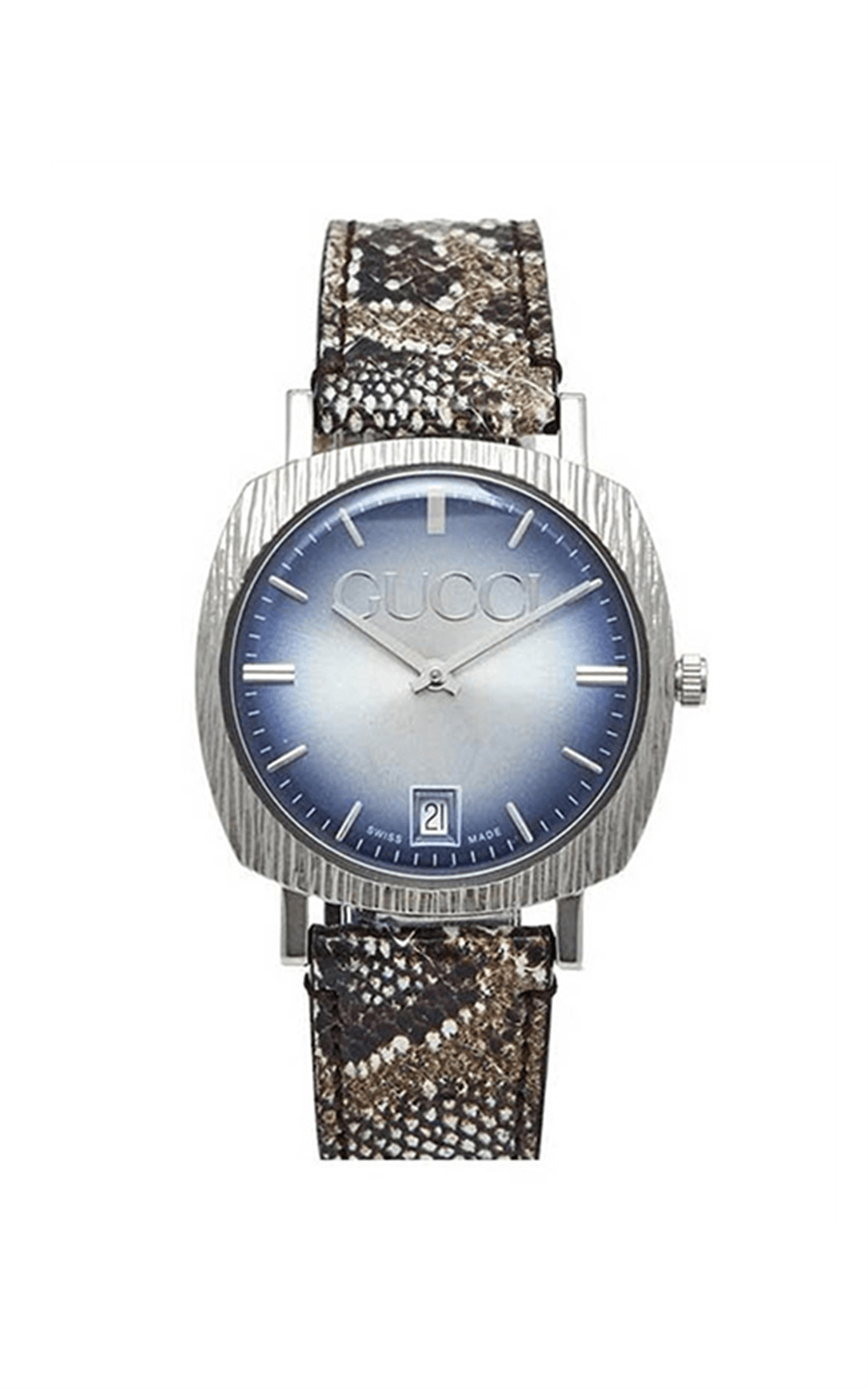 Gucci Grip Vintage Silver Stainless Steel Quartz Unisex Watch 35mm - YA152401