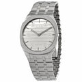 Shop Authentic Gucci 25H Quartz Silver Dial Silver Steel Strap Unisex Watch - YA163407 - Luxxuri