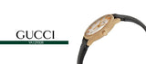  Shop Authentic Gucci G-Timeless Mother of Pearl Dial Black Leather Strap Watch For Women - YA126589 - Luxxuri